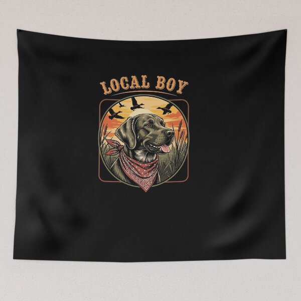 Item preview, Black Lab Hunting Dog Marsh Scene Sunset Vintage designed and sold by Dressed For  Duty.