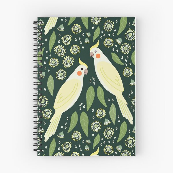 Aperçu de l'œuvre Forêt de cockatiels Minuit créée et vendue par samitomato.