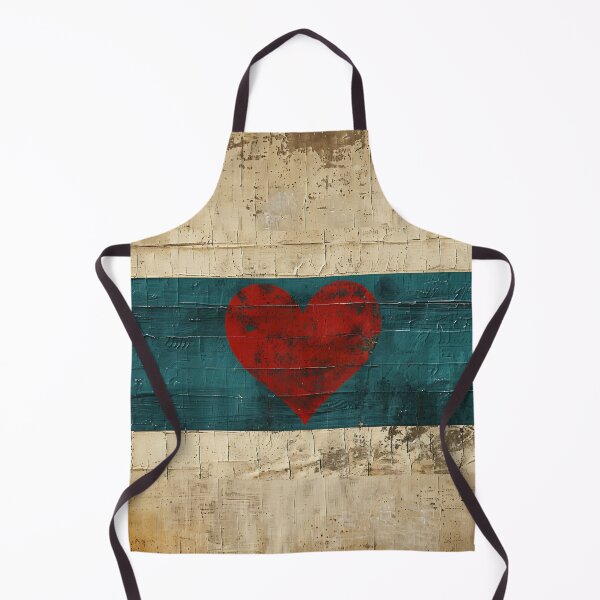 Item preview, Abstract Heart Stripe Wall Art Teal Neutral Minimalist Print designed and sold by NarjaShop.