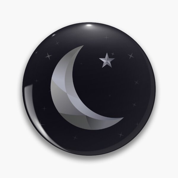 Item preview, Crescent Moon Silver – Geometric Celestial Design designed and sold by Rafcreatives.