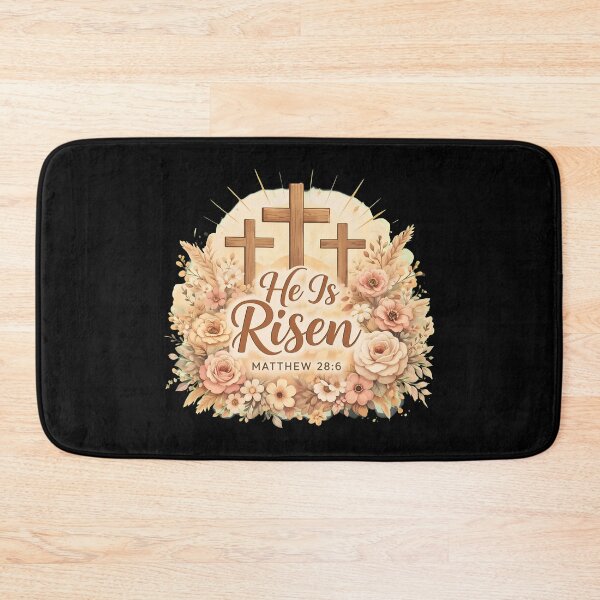 Item preview, He Is Risen Floral Cross Scripture Easter T-Shirt designed and sold by Dmo3HarkoArt.