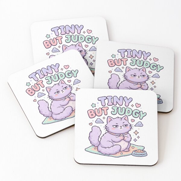 Item preview, Tiny But Judgy Funny Cat Sticker designed and sold by CutePlix.