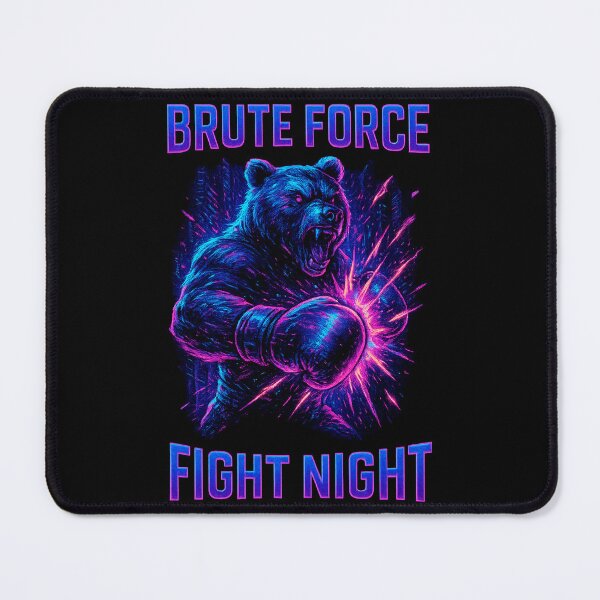 Item preview, Synthwave Boxing Bear Fighter Brute Force Fight Night designed and sold by SholoStudio.