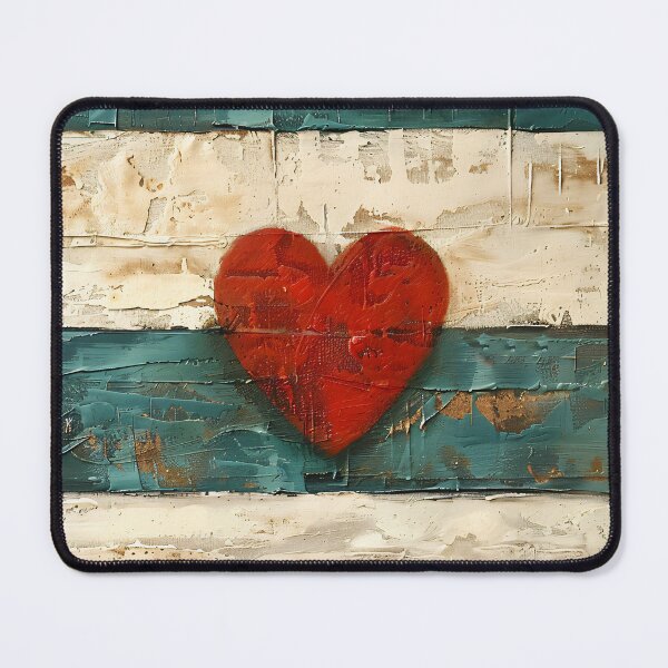 Item preview, Abstract Heart Stripe Wall Art Teal Neutral Minimalist Print designed and sold by NarjaShop.