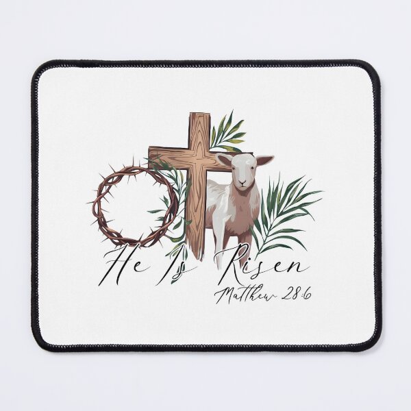 Item preview, He Is Risen Lamb Cross Easter Scripture designed and sold by Dmo3HarkoArt.