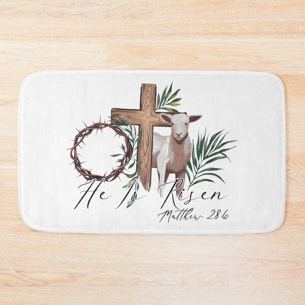 Item preview, He Is Risen Lamb Cross Easter Scripture designed and sold by Dmo3HarkoArt.