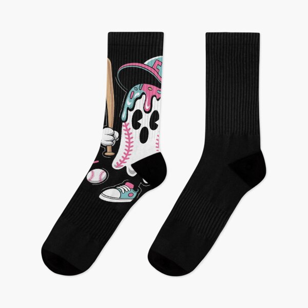 Item preview, Ice Cream Drip Ghost Baseball Spots Halloween designed and sold by Dressed For  Duty.