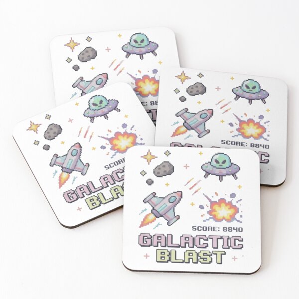 Item preview, Retro Pixel Art Galactic Blast Space Adventure designed and sold by ARYAM..