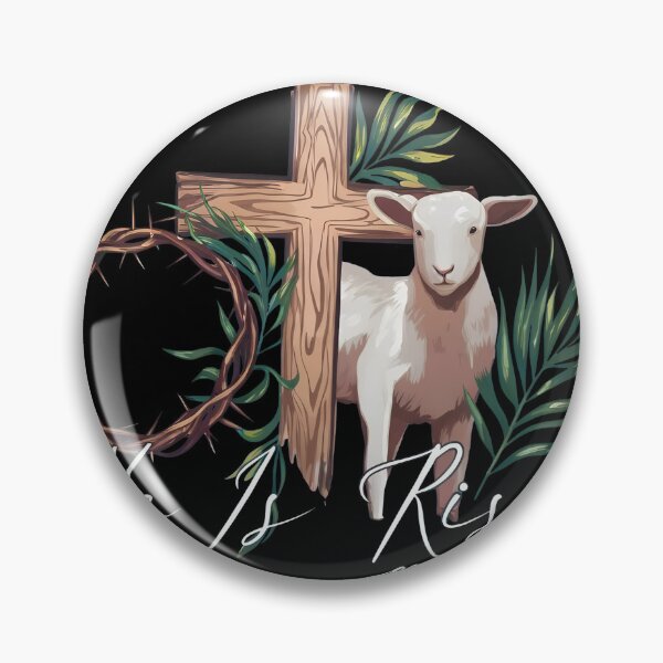 Item preview, He Is Risen Lamb Cross Easter Scripture designed and sold by Dmo3HarkoArt.