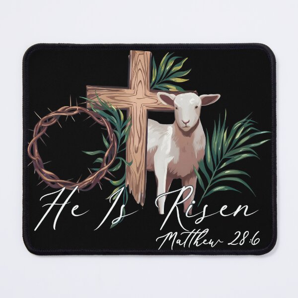 Item preview, He Is Risen Lamb Cross Easter Scripture designed and sold by Dmo3HarkoArt.