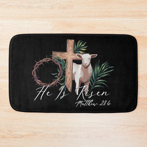 Item preview, He Is Risen Lamb Cross Easter Scripture designed and sold by Dmo3HarkoArt.