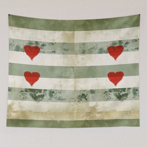 Item preview, Minimalist Heart Stripe Wall Art Neutral Abstract Love Print designed and sold by NarjaShop.
