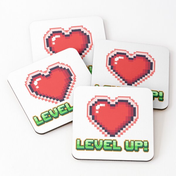 Item preview, Retro Pixel Art Heart Level Up Gaming Aesthetic designed and sold by Krfto.