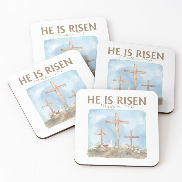Item preview, HE IS RISEN Matthew 28:6 Watercolor Crosses designed and sold by Dmo3HarkoArt.