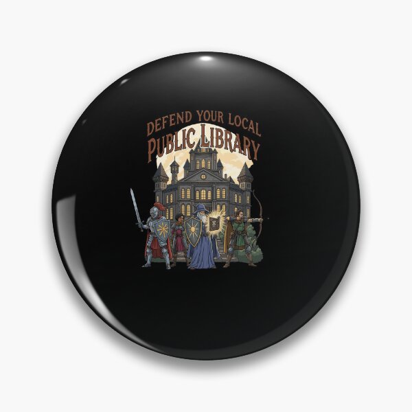 Item preview, Defend Your Local Public Library Mage Wizard Archer Knight designed and sold by Dressed For  Duty.
