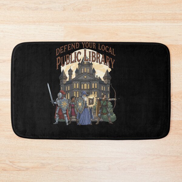 Item preview, Defend Your Local Public Library Mage Wizard Archer Knight designed and sold by Dressed For  Duty.