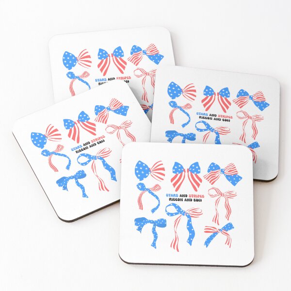 Item preview, Patriotic Stars and Stripes Ribbon Bows – 4th of July 2026 Cute Americana Design designed and sold by artworkathome.