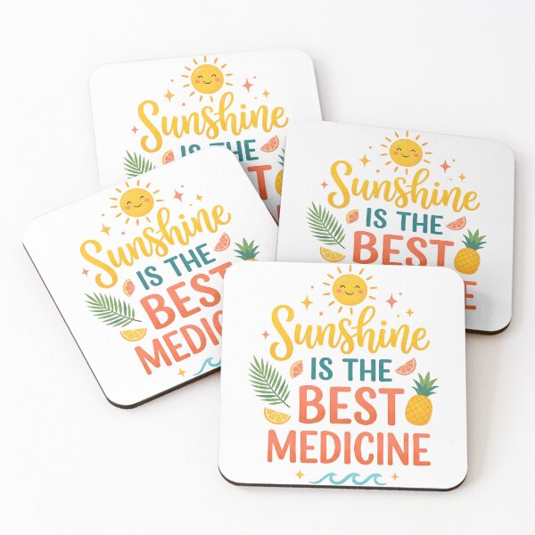 Item preview, Sunshine is the medicine quote isolated on a transparent background designed and sold by shadoweeekhan.