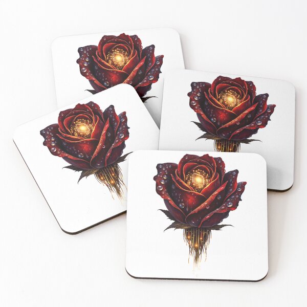 Item preview, Cybernetic Rose - Tech Nature Aesthetic Sticker designed and sold by Antonrec86.