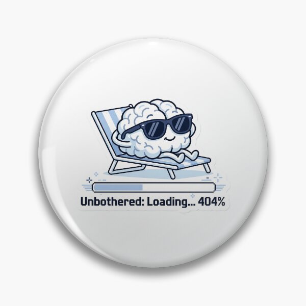Artikelvorschau, Aufkleber „Unbeeindruckt 404“ | Lustiger, sarkastischer Retro-Tech-Humor-Aufkleber entworfen und verkauft von ChaosAndChill.