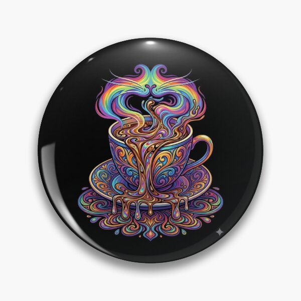 Aperçu de l'œuvre Café Arc-en-ciel Trippant – Mug Psychédélique Vibrant A créée et vendue par ArtsBorn2Create.