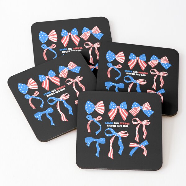 Item preview, Patriotic Stars and Stripes Ribbon Bows – 4th of July 2026 Cute Americana Design designed and sold by artworkathome.