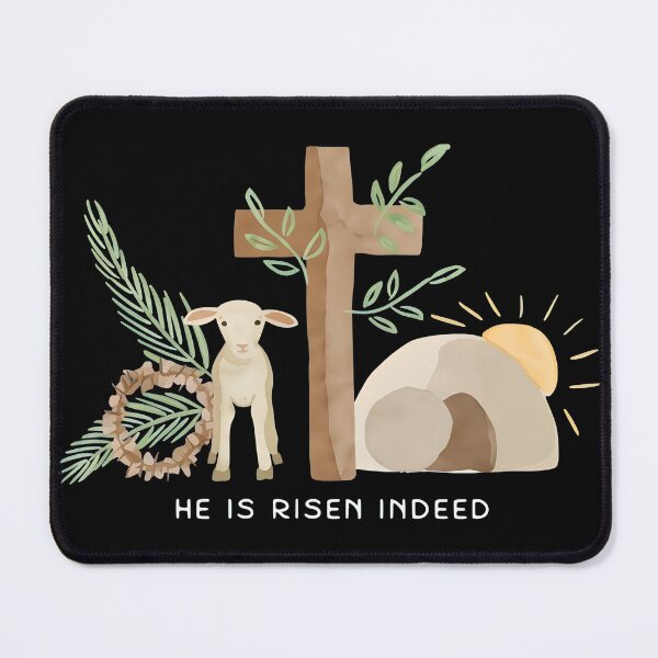 Item preview, He Is Risen Indeed Easter Lamb Cross designed and sold by Dmo3HarkoArt.