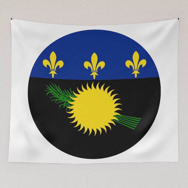 Item preview, Guadeloupe Round Flag Patriotic Caribbean Heritage designed and sold by NTGUILTY.