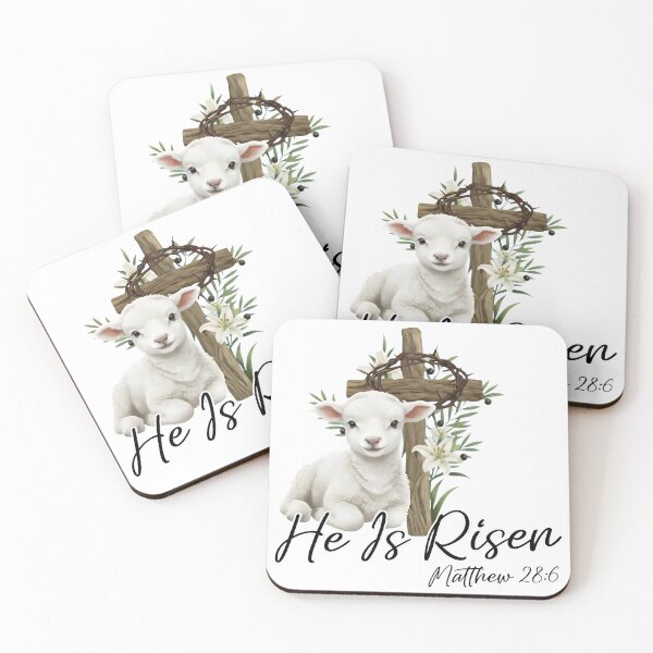 Item preview, He Is Risen Lamb Cross Easter Christian designed and sold by Dmo3HarkoArt.