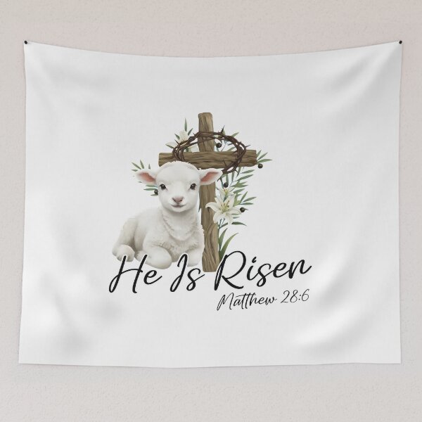Item preview, He Is Risen Lamb Cross Easter Christian designed and sold by Dmo3HarkoArt.