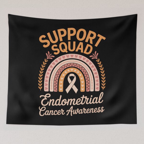 Item preview, Support Squad Rainbow Endometrial Cancer Awareness designed and sold by EllenJast.