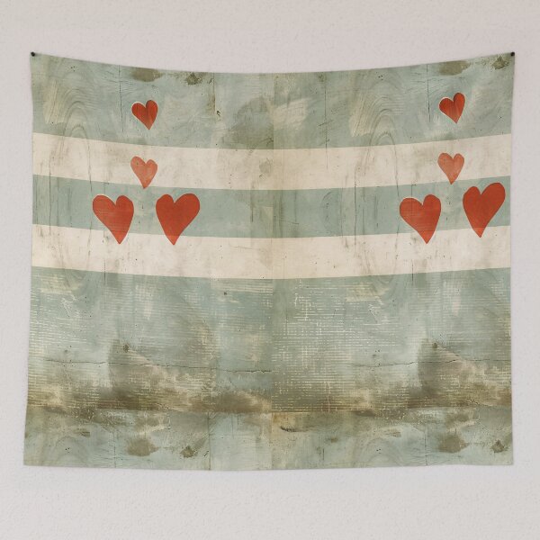 Item preview, Minimalist Heart Stripe Wall Art Neutral Abstract Love Print designed and sold by NarjaShop.