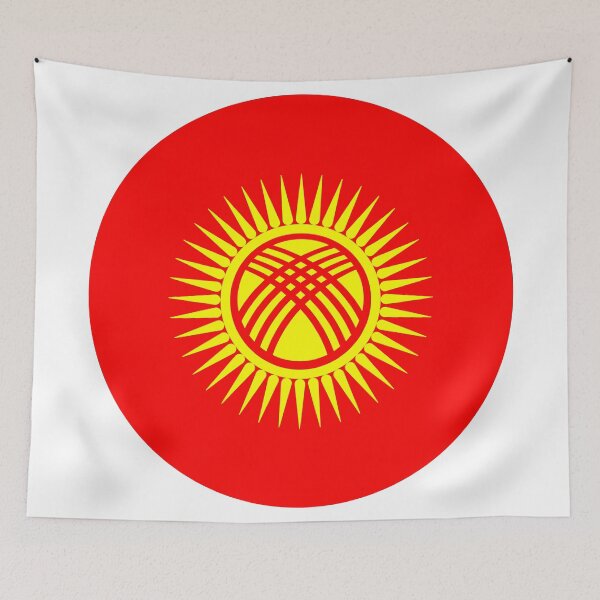 Item preview, Kyrgyzstan Round Flag Kyrgyz Patriotic Heritage designed and sold by NTGUILTY.