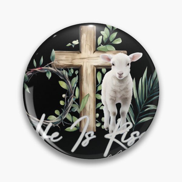 Item preview, He Is Risen Lamb Cross Easter Scripture designed and sold by Dmo3HarkoArt.