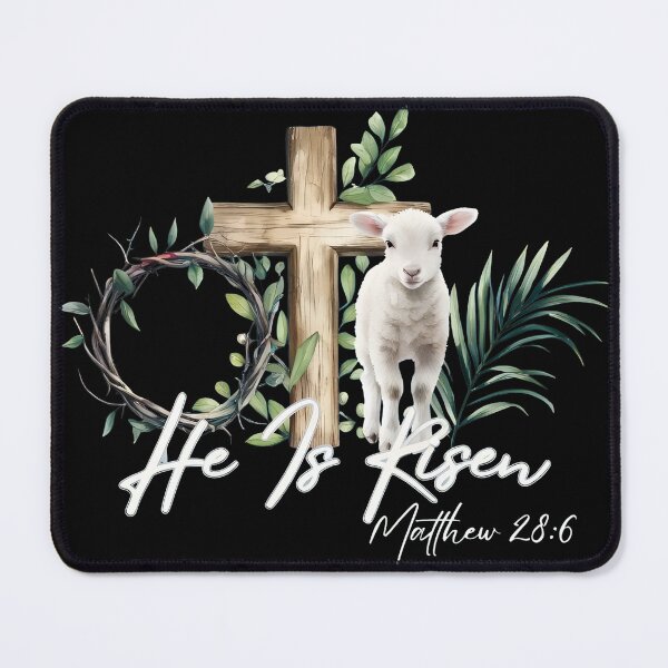 Item preview, He Is Risen Lamb Cross Easter Scripture designed and sold by Dmo3HarkoArt.