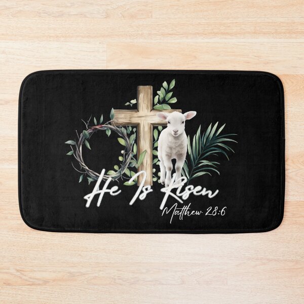 Item preview, He Is Risen Lamb Cross Easter Scripture designed and sold by Dmo3HarkoArt.
