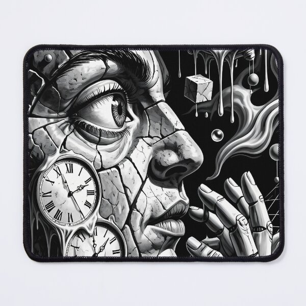 Item preview, Melting Clocks and Fractured Mind in Monochrome Dream designed and sold by ArtaFutura.
