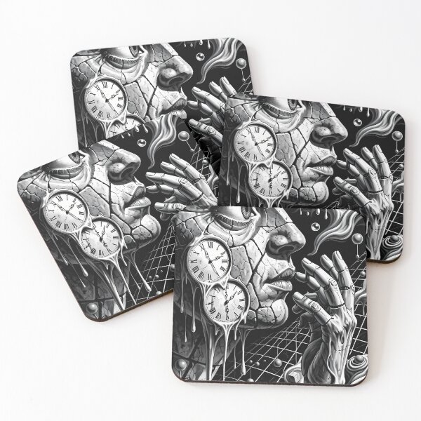 Item preview, Melting Clocks and Fractured Mind in Monochrome Dream designed and sold by ArtaFutura.