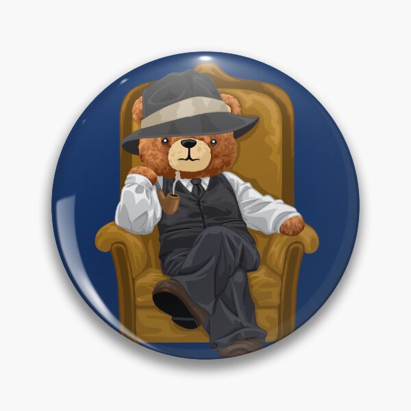 Item preview, Mafia Teddy Bear Sitting With Pipe designed and sold by Bhonard 21.