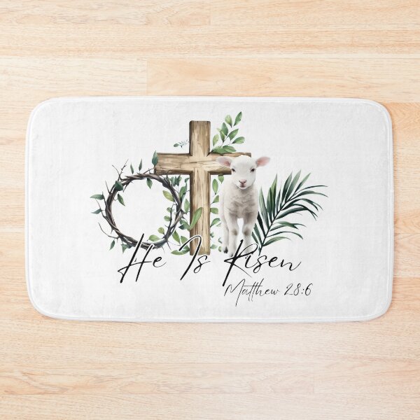 Item preview, He Is Risen Lamb Cross Easter Scripture designed and sold by Dmo3HarkoArt.