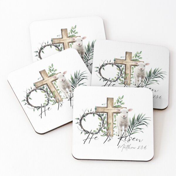 Item preview, He Is Risen Lamb Cross Easter Scripture designed and sold by Dmo3HarkoArt.