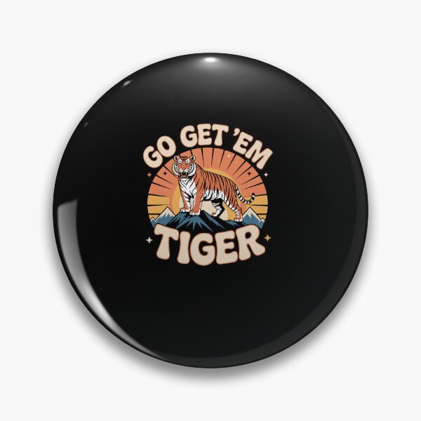 Item preview, Retro Go Get'Em Tiger Motivational Cat designed and sold by Dressed For  Duty.