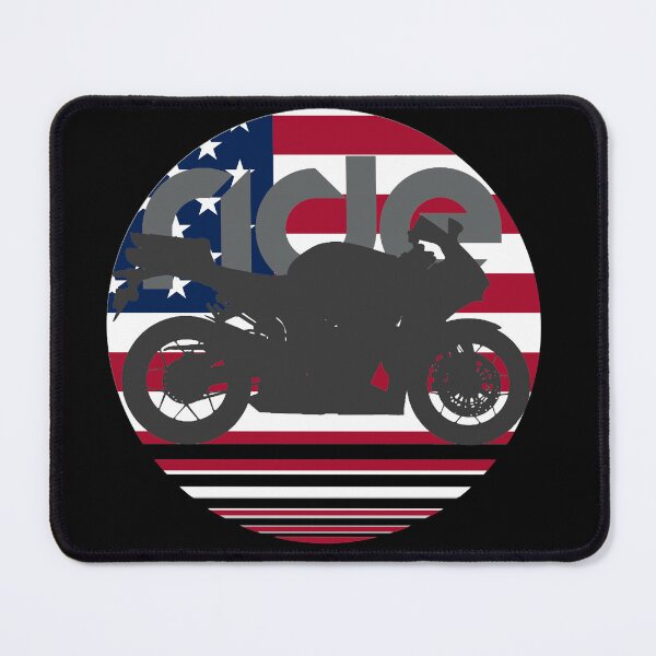 Item preview, Ride Motorcycle USA Flag Silhouette Design designed and sold by FroggyBaBoy.