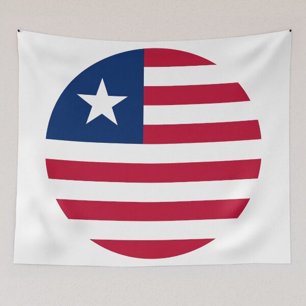 Item preview, Liberia Round Flag Liberian Patriotic Heritage designed and sold by NTGUILTY.