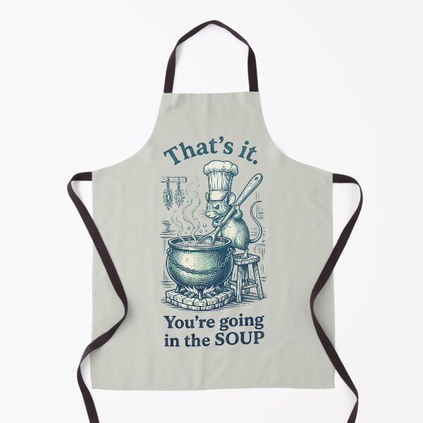 Item preview, Vintage Angry Rat Chef Making Soup designed and sold by AwesomeBeyondLimits.