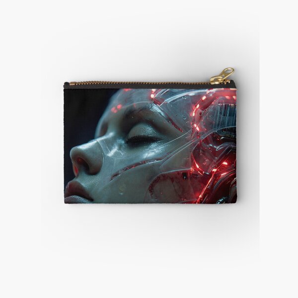 Item preview, Futuristic Cyborg Woman Sci Fi Portrait designed and sold by cyberartmaker.