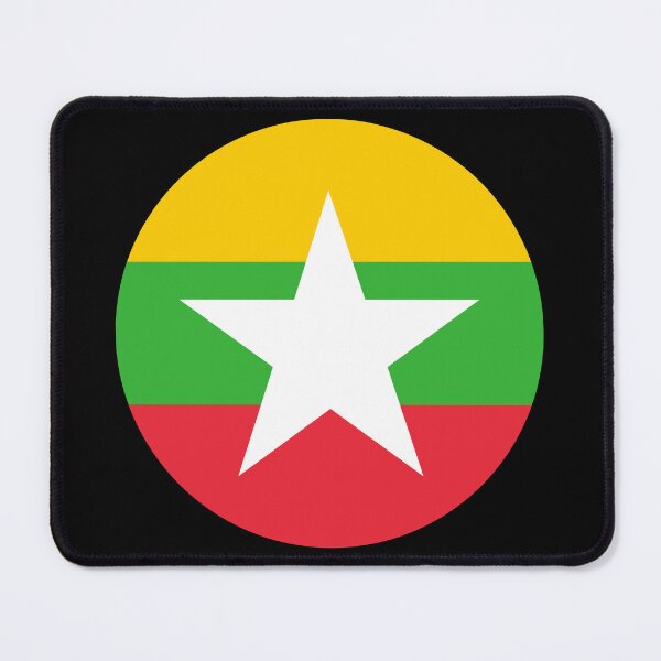 Item preview, Myanmar Round Flag Burmese Patriotic Heritage designed and sold by NTGUILTY.