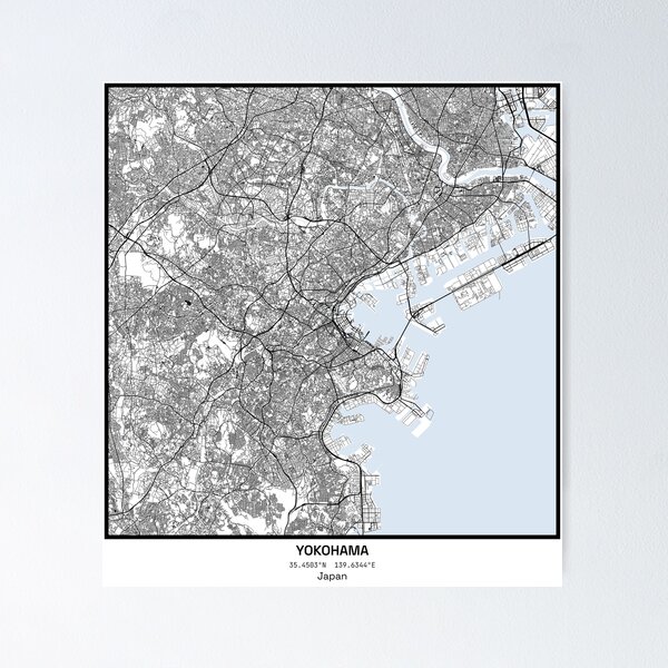 Item preview, Yokohama City Line Art Square designed and sold by DrawMeACity.