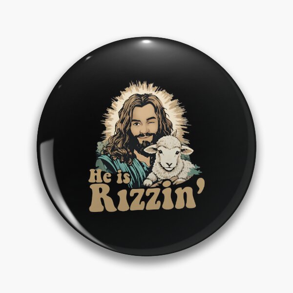 Item preview, He Is Rizzin Winking Jesus Lamb Retro T-Shirt designed and sold by Dmo3HarkoArt.