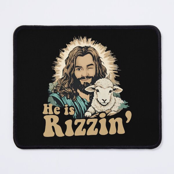 Item preview, He Is Rizzin Winking Jesus Lamb Retro T-Shirt designed and sold by Dmo3HarkoArt.